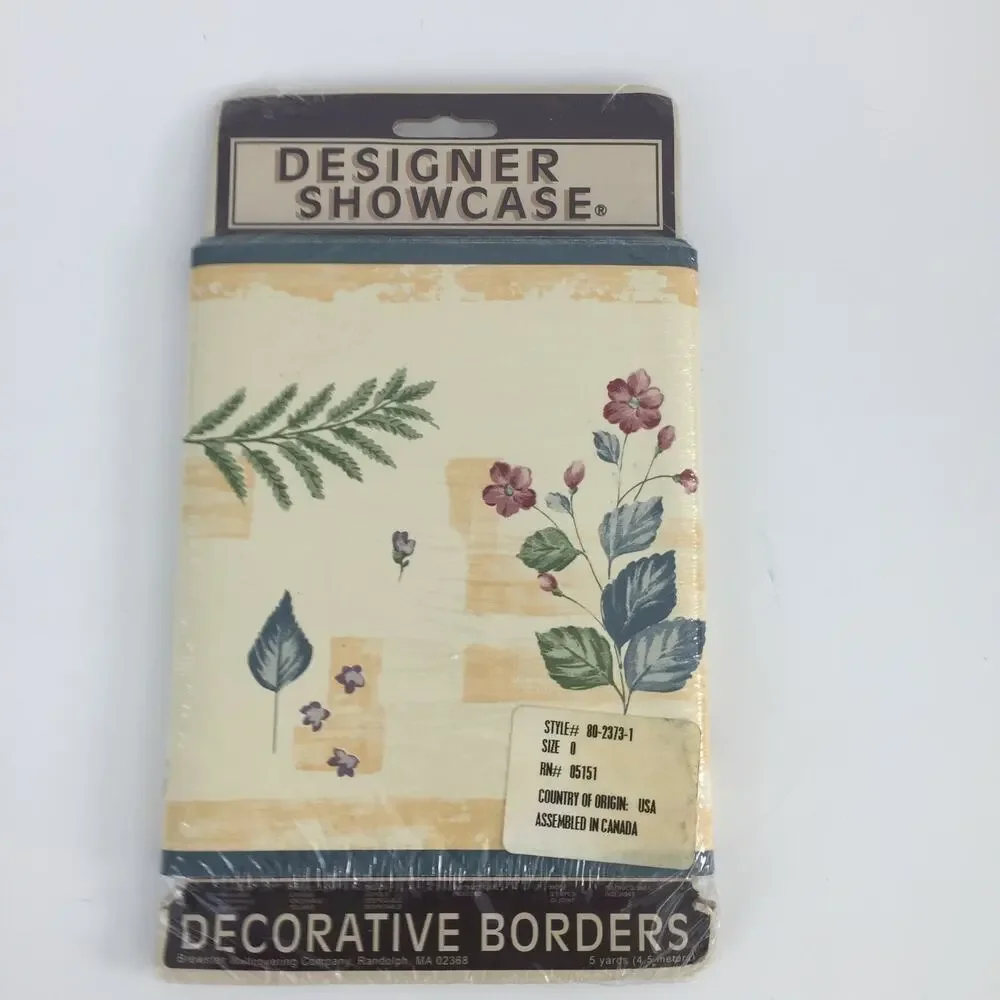 VTG Designer Showcase Border Pasted Brewster Wallcovering Garden 5 Yards Each
